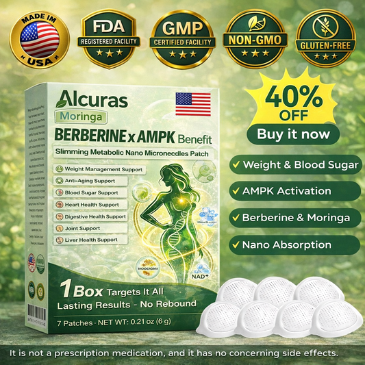 Official Store| 🧑‍⚕️Alcuras™ Moringa × Berberine × AMPK 8-Benefit Slimming & Metabolic Nano Microneedle Patch 🇺🇸  Just once a day · Visible changes in 7 days  ✅ For obesity, loose skin, diabetes, sleep apnea, joint issues, and more